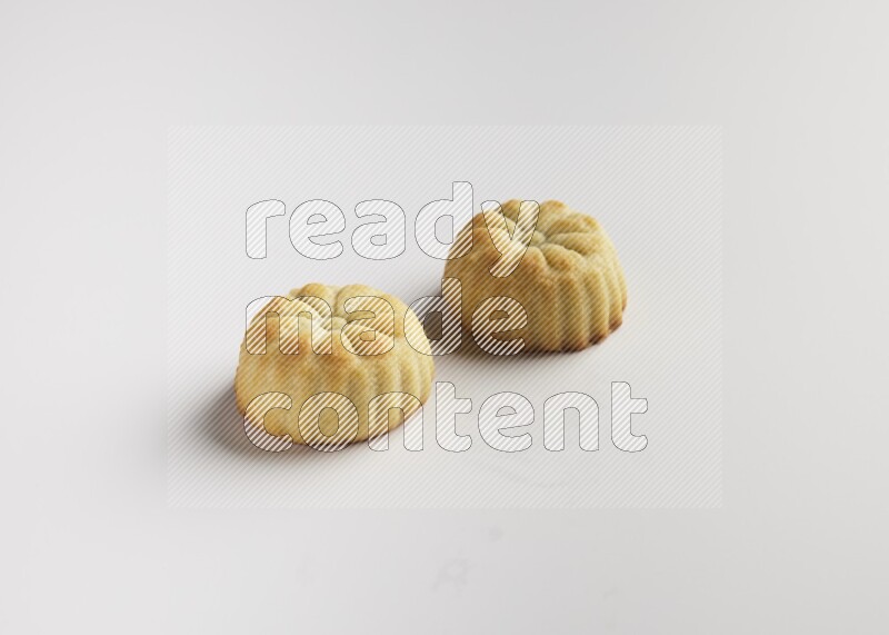 Two Pieces of Maamoul direct on white background