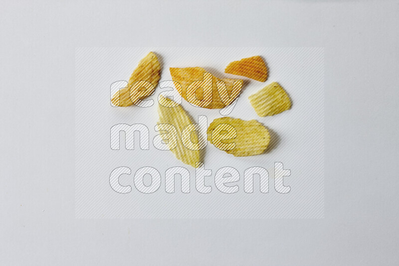 Chips snacks on white background