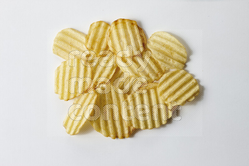 Chips snacks on white background