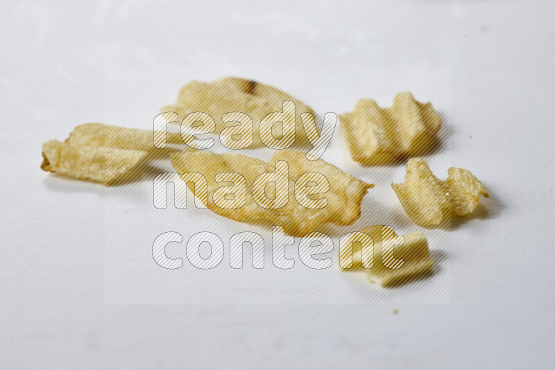 Chips snacks on white background