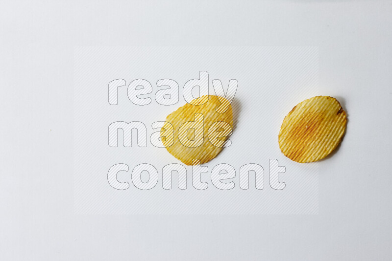 Chips snacks on white background