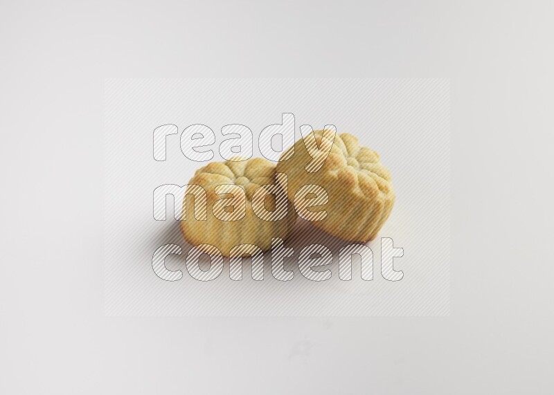 Two Pieces of Maamoul direct on white background