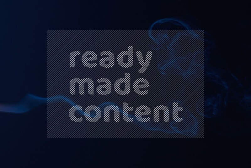 Wavy smoke motion in blue