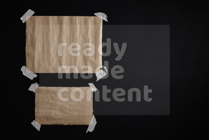 Craft paper on black background