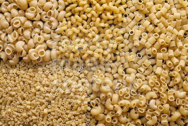 5 types of pasta filling the frame