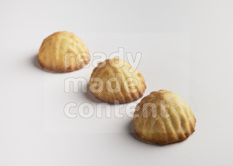 Three Pieces of Maamoul direct on white background