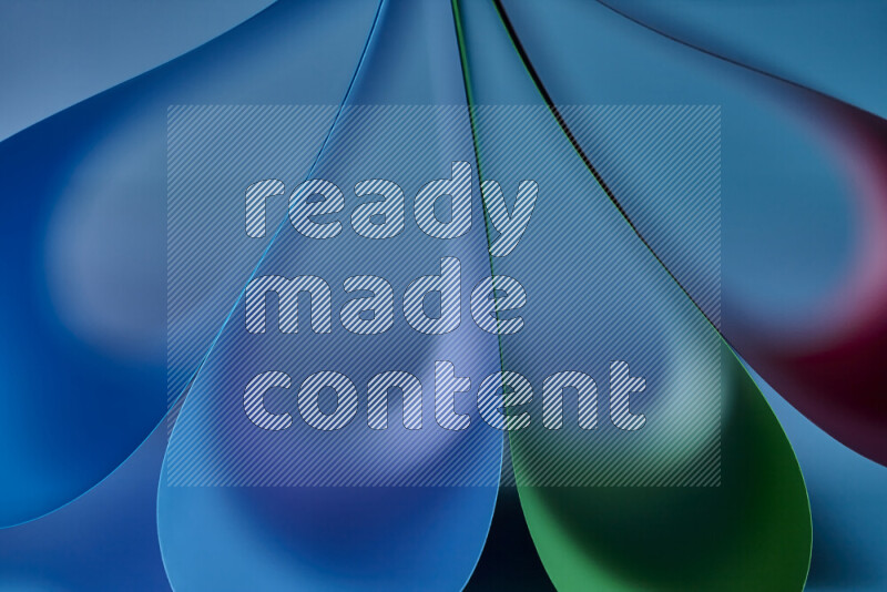 فن تجريدي يعرض منحنيات وتدرجات اللون مكونه بضوء ملون