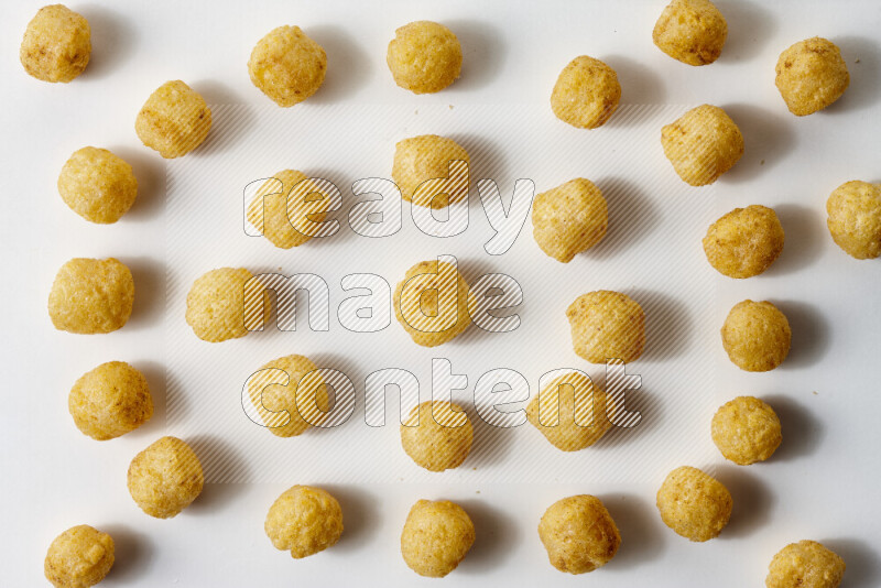 Puffs snacks on white background