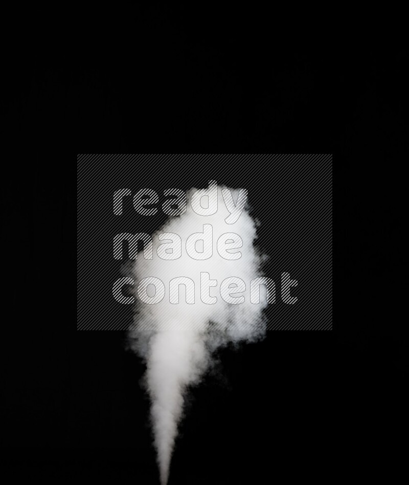 irregular white smoke on black background.