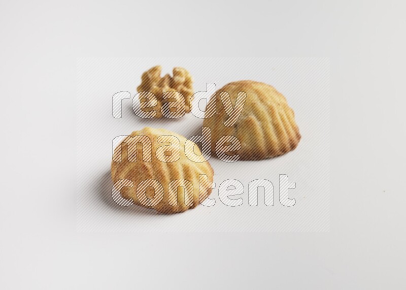 Two Pieces of Maamoul direct on white background