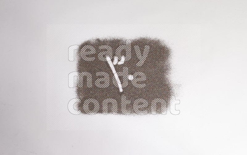 Arabic numbers written with glitter on white background