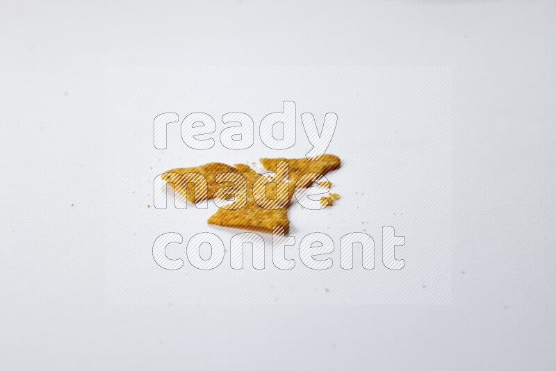 Nachos snacks on white background