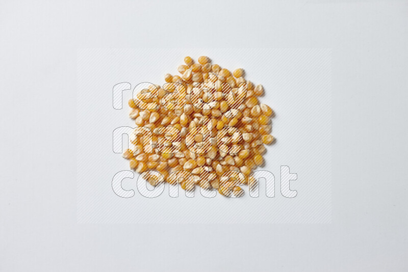 Dry Corn Kernels on white background