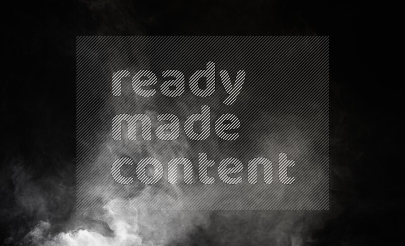 irregular white smoke on black background.