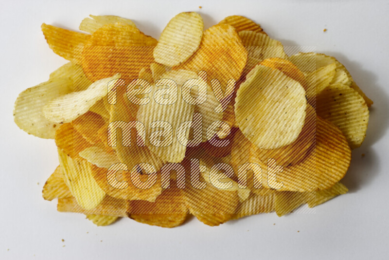 Chips snacks on white background