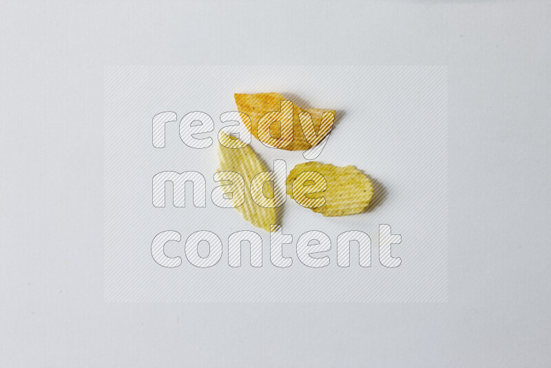 Chips snacks on white background