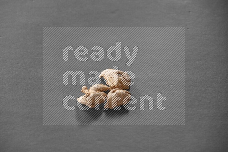 Ginger on a black flooring