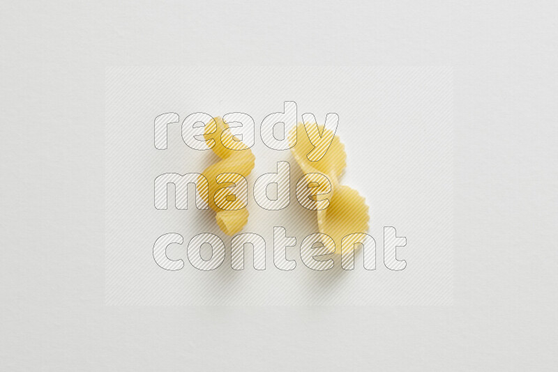 Different pasta types on white background