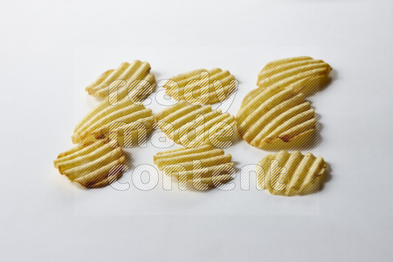 Chips snacks on white background