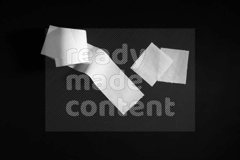 Tissue paper on black background