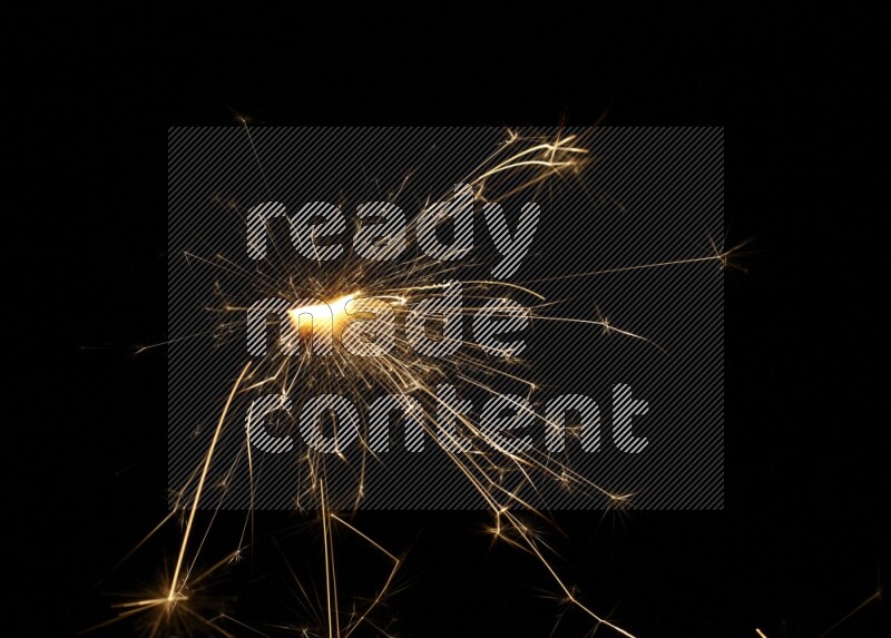 Sparkler candle isolated on black background