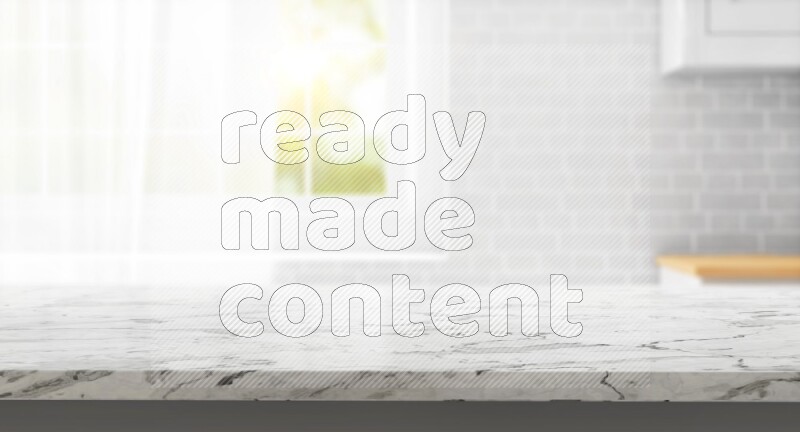 Kitchen tabletop with kitchen view