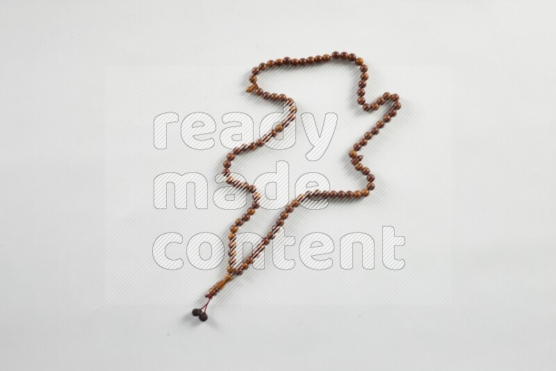 A prayer beads placed on white background