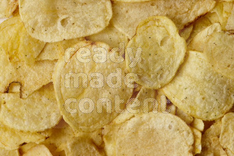 Chips snacks on white background