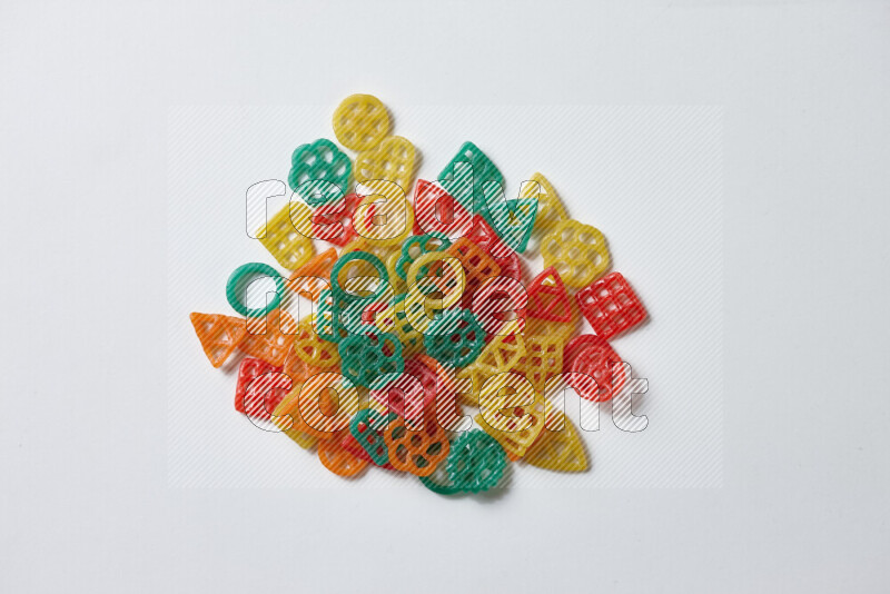 Snacks on white background