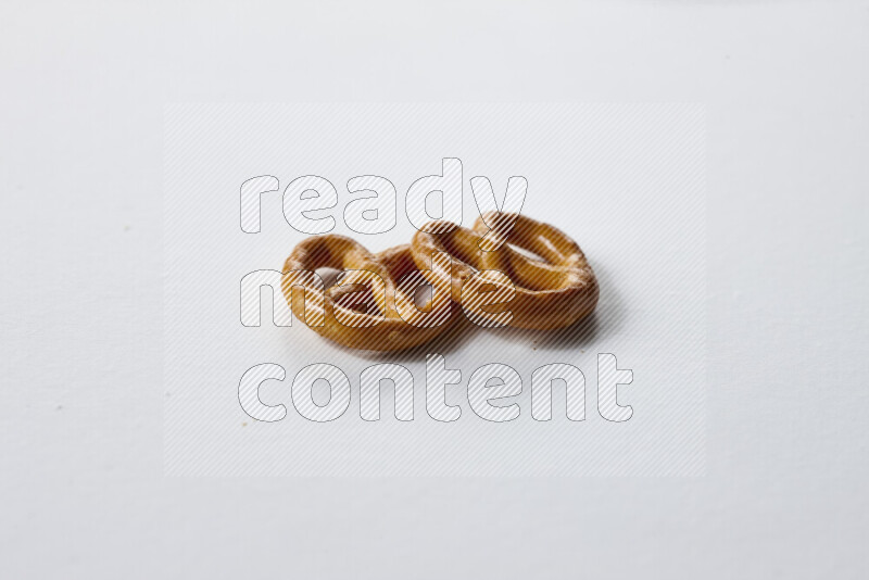 Pretzels snacks on white background