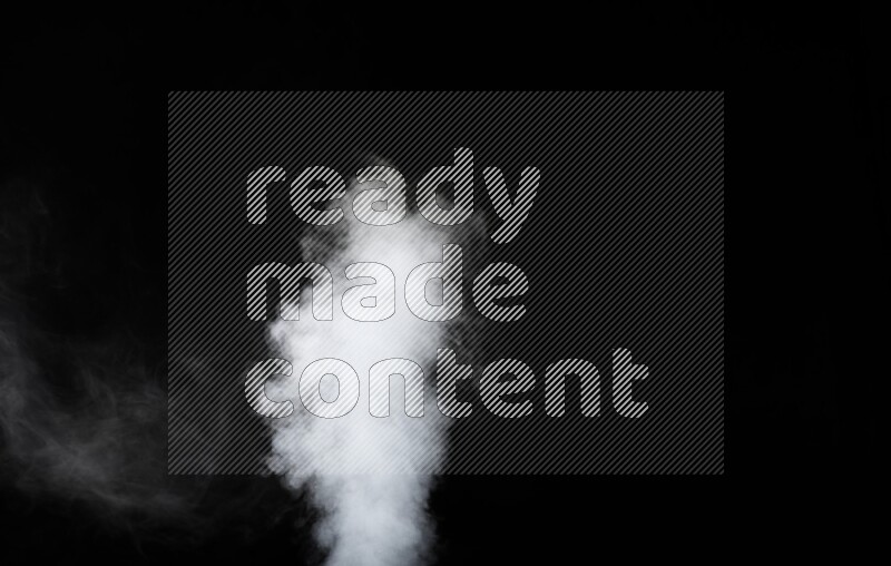 irregular white smoke on black background.