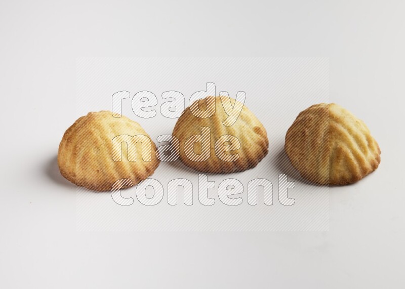 Three Pieces of Maamoul direct on white background