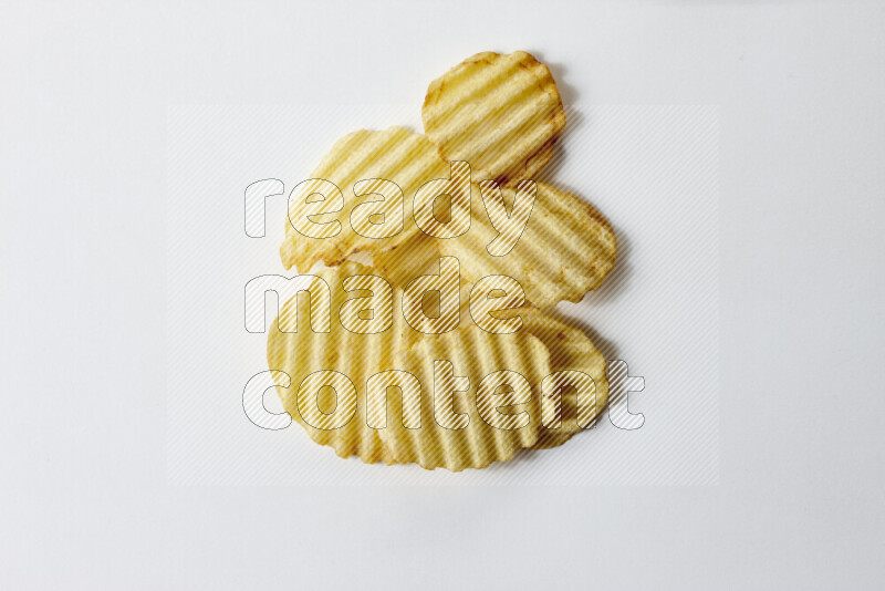 Chips snacks on white background