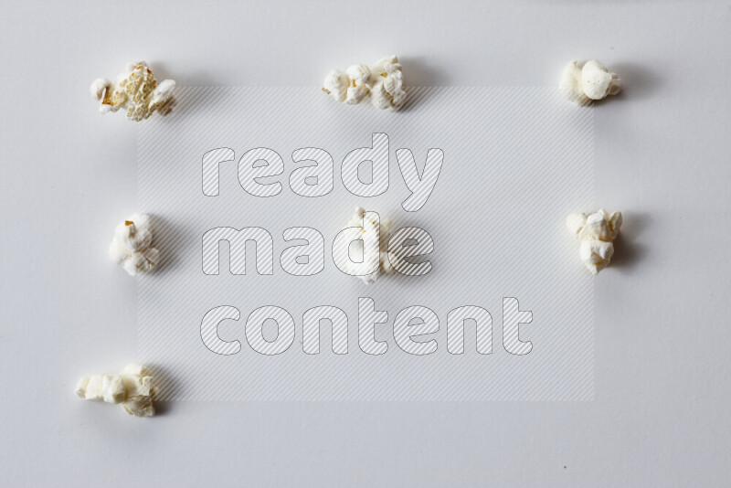 Popcorn snacks on white background