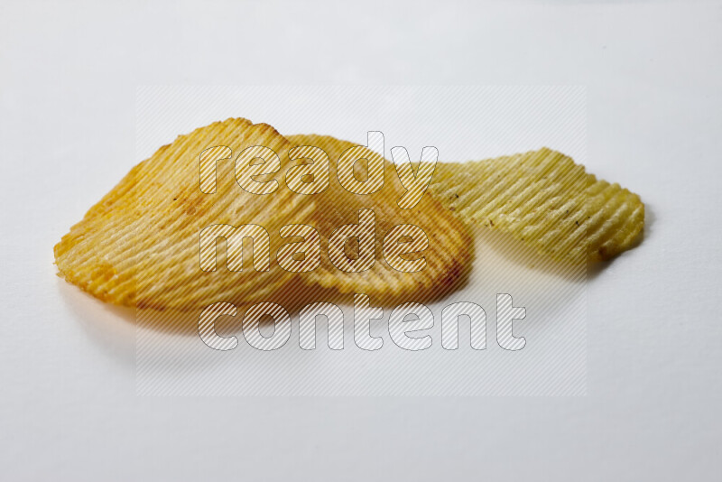 Chips snacks on white background