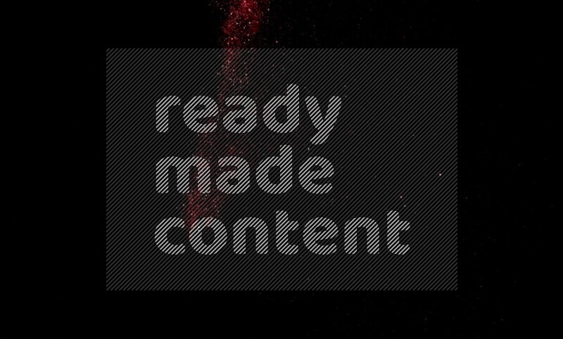 Red glitter powder isolated on black background