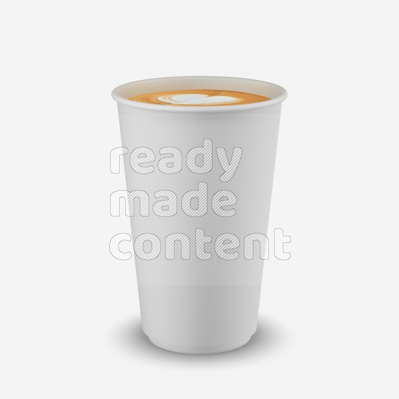 Matte paper cup mockup isolated on white background 3d rendering