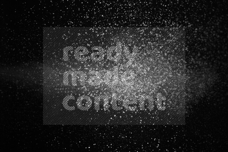 Snow spray on black background