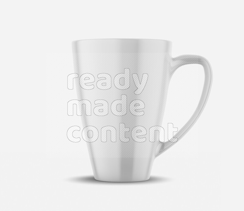 Ceramic glossy mug mockup isolated on white background 3d rendering