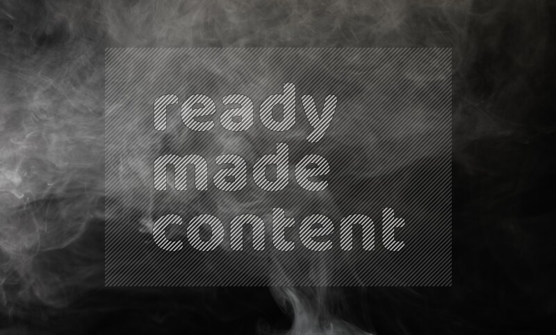 irregular white smoke on black background.