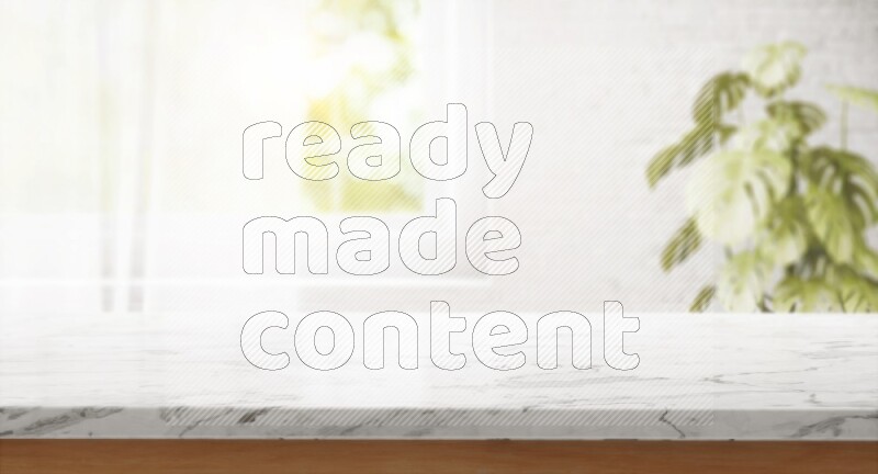 Kitchen tabletop with kitchen view