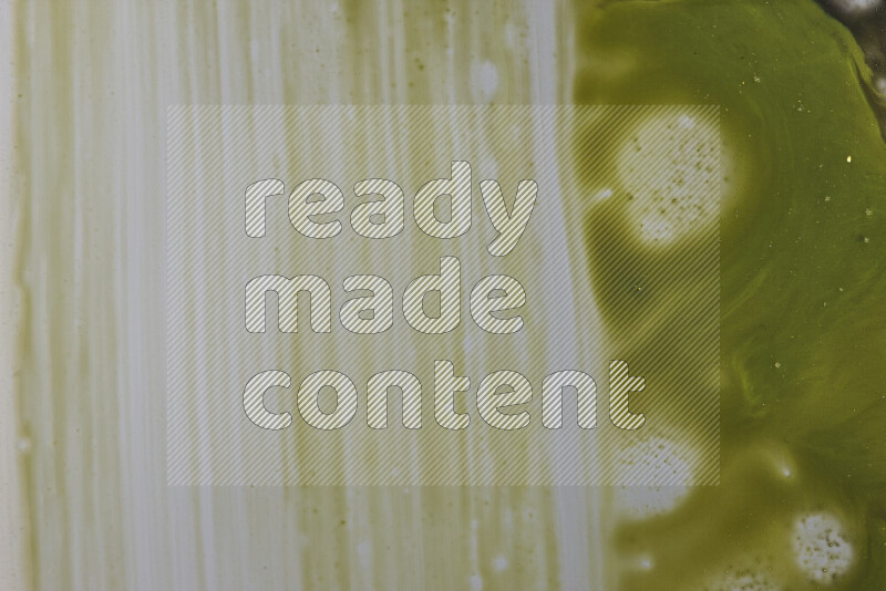 Close-ups of abstract green paint texture in different shapes