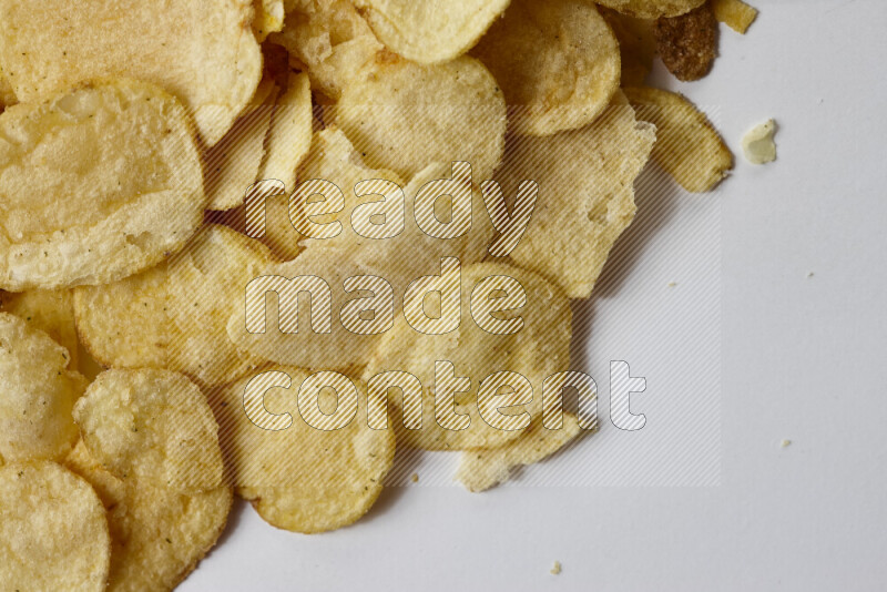 Chips snacks on white background