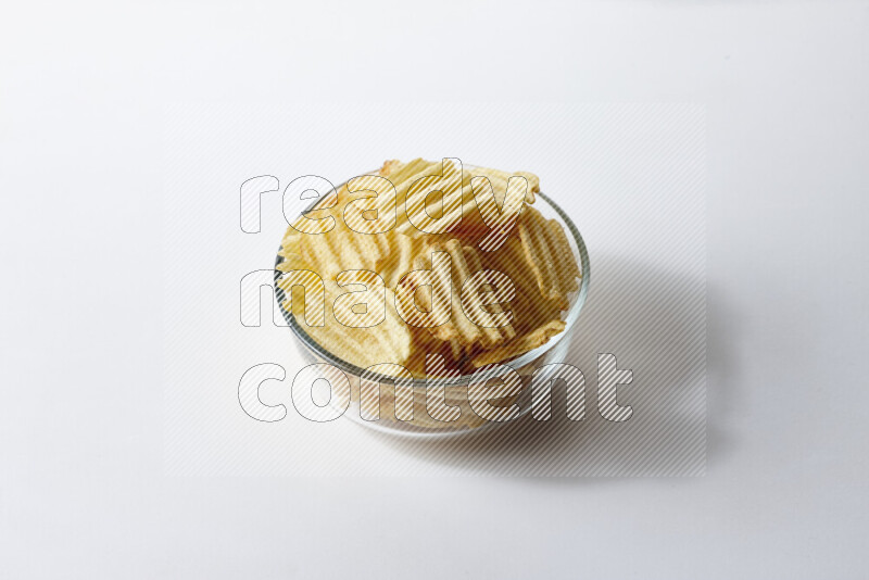 Chips snacks on white background