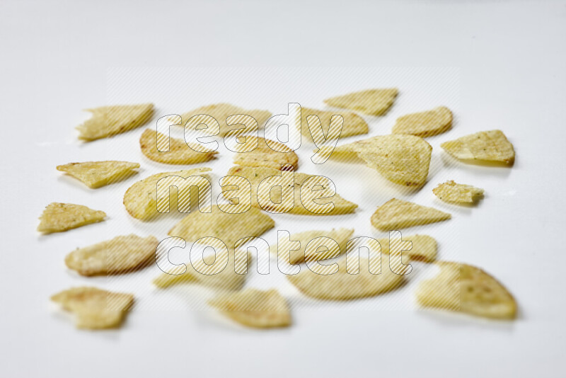 Chips snacks on white background