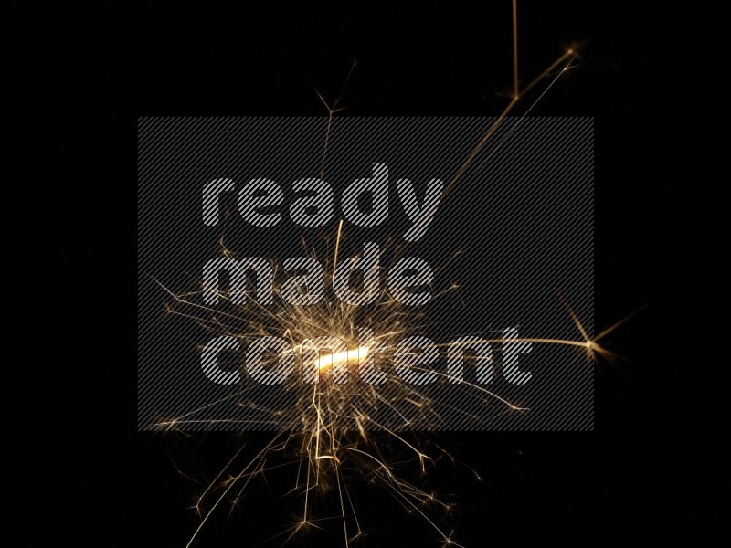 Sparkler candle isolated on black background
