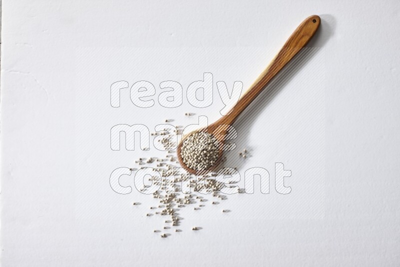 White pepper in a ladle