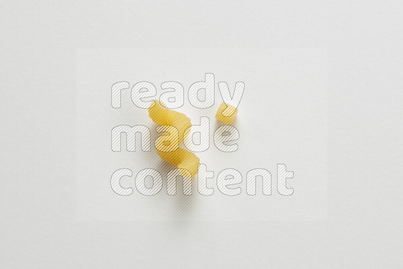 Different pasta types on white background