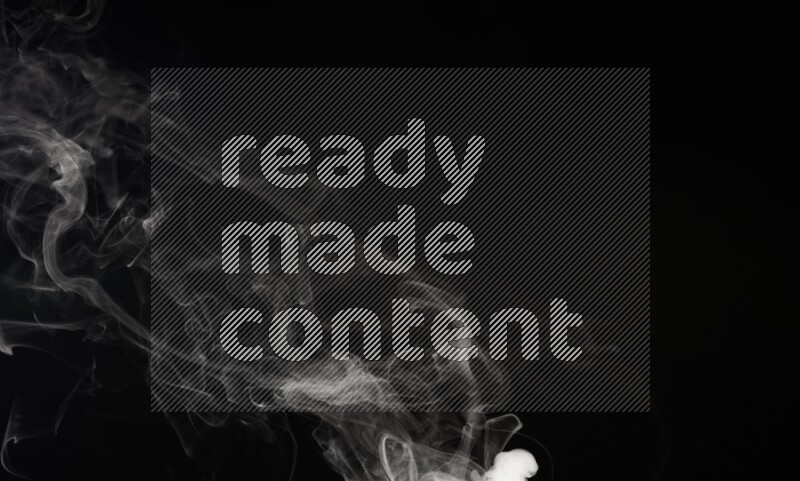 irregular white smoke on black background.