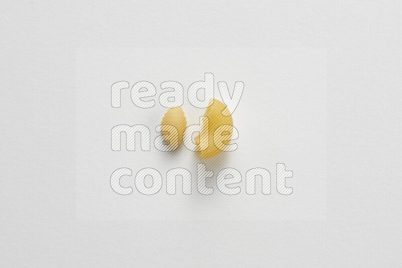 Different pasta types on white background